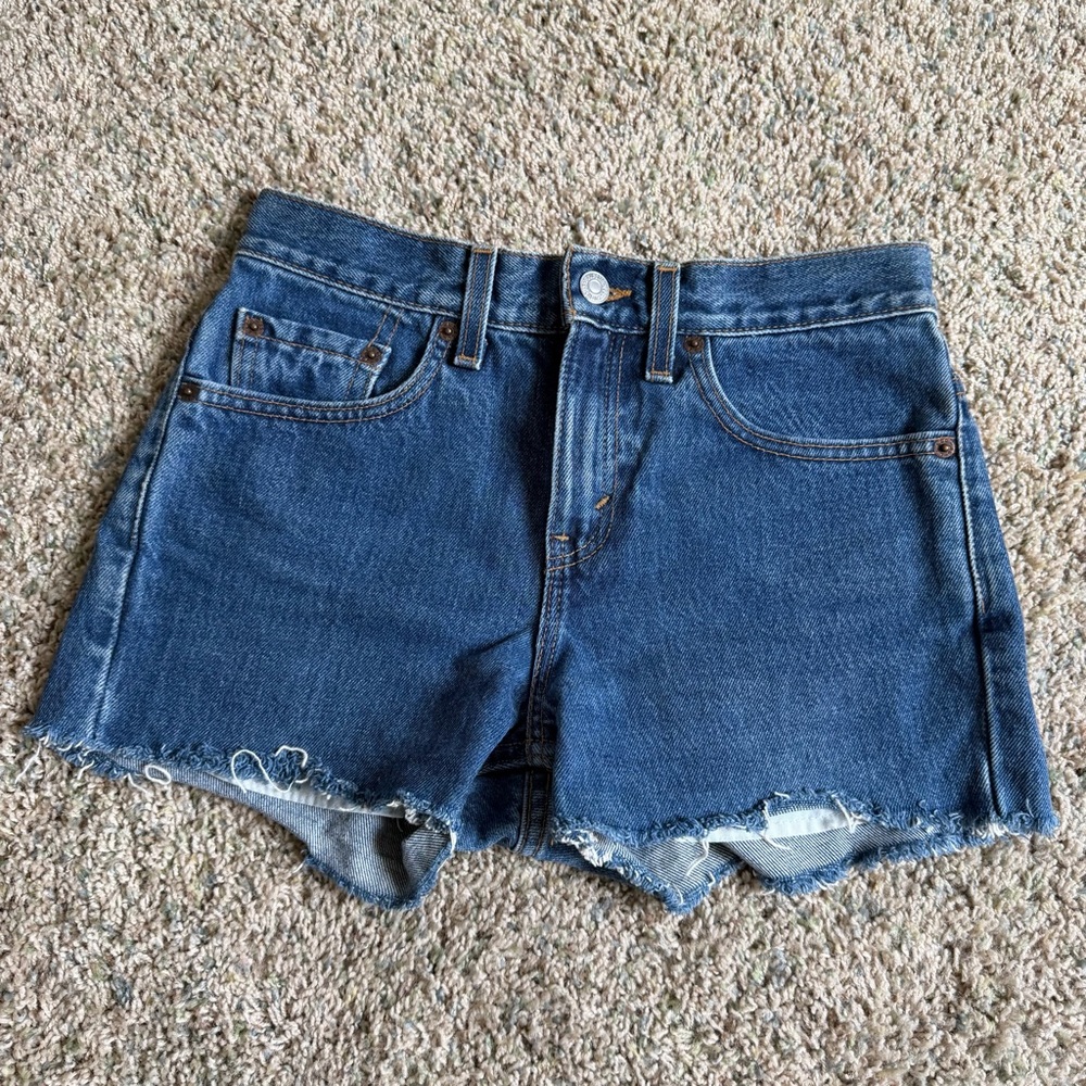 Levi's Classic 505 Blue Cut Off Jean Shorts Sz 24